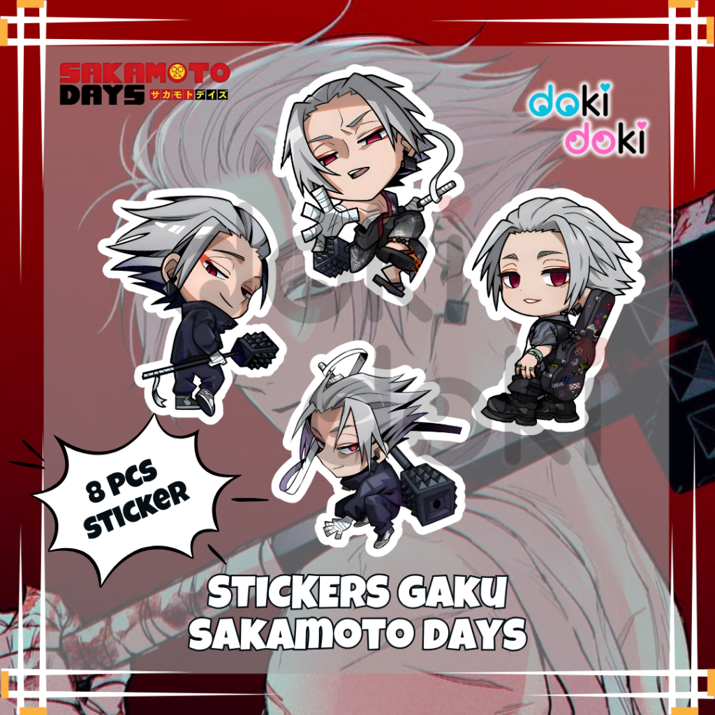 

8 Pcs Stickers Anime Gaku Anime Sakamoto Days