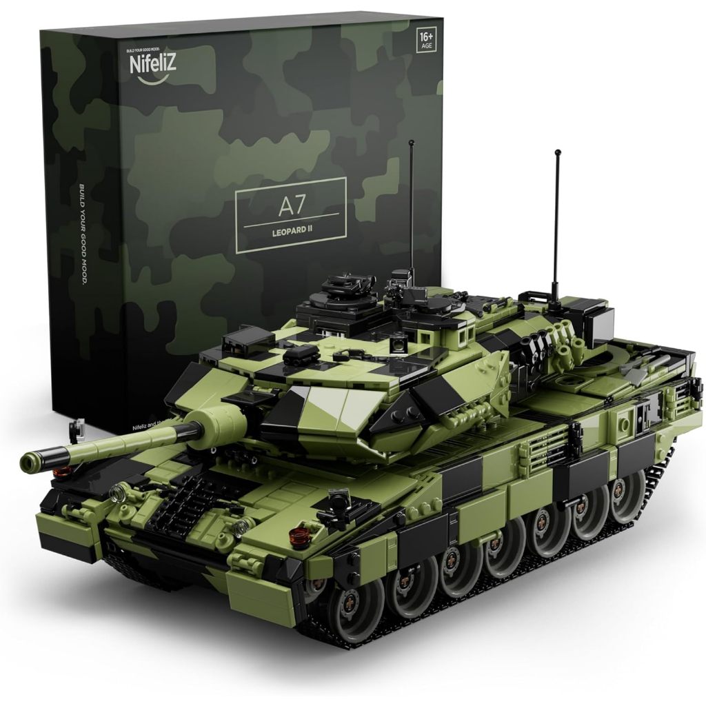 Nifeliz Leopard II A7 Tank, Military Tank Building Set for Adults BERMUTU