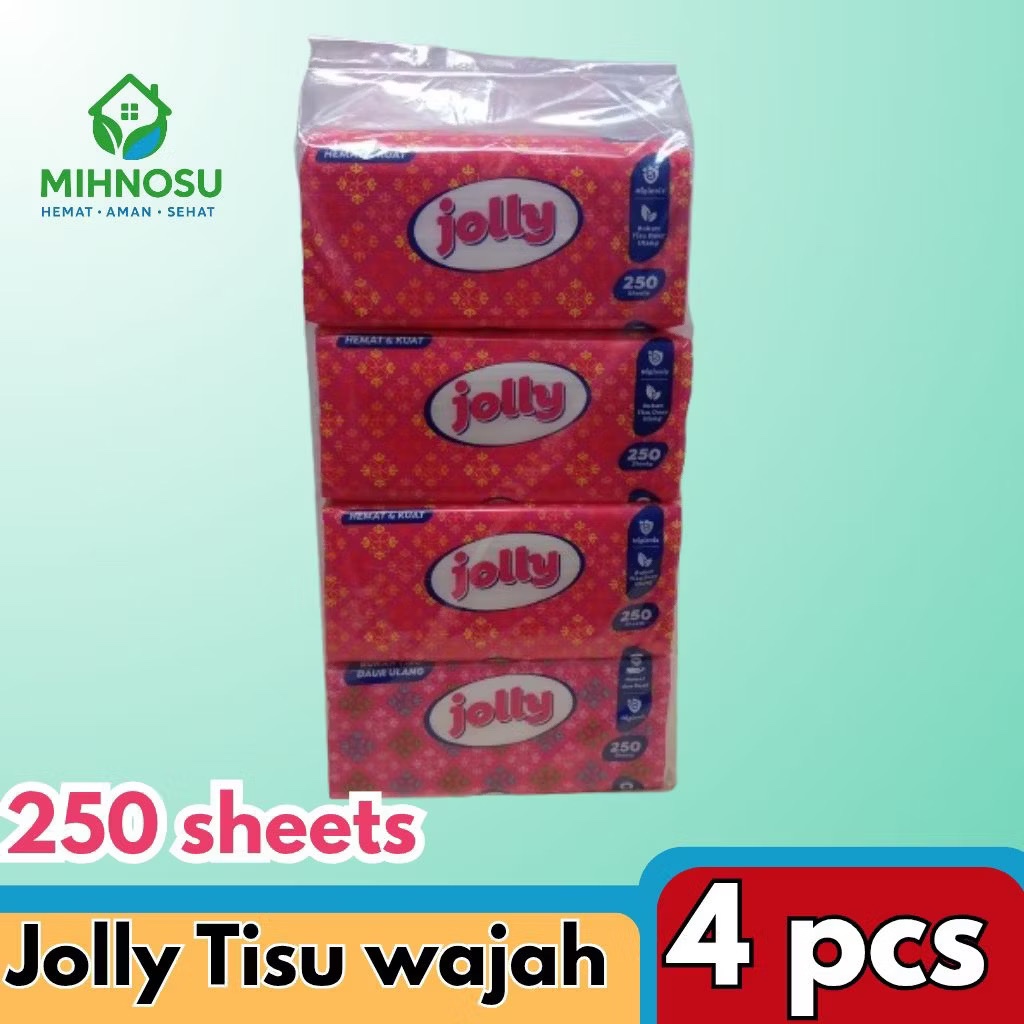[ 1PAKET ISI 4 PCS] JOLLY TISSUE 4 PCS 250 Sheets 2 ply Murah Hemat