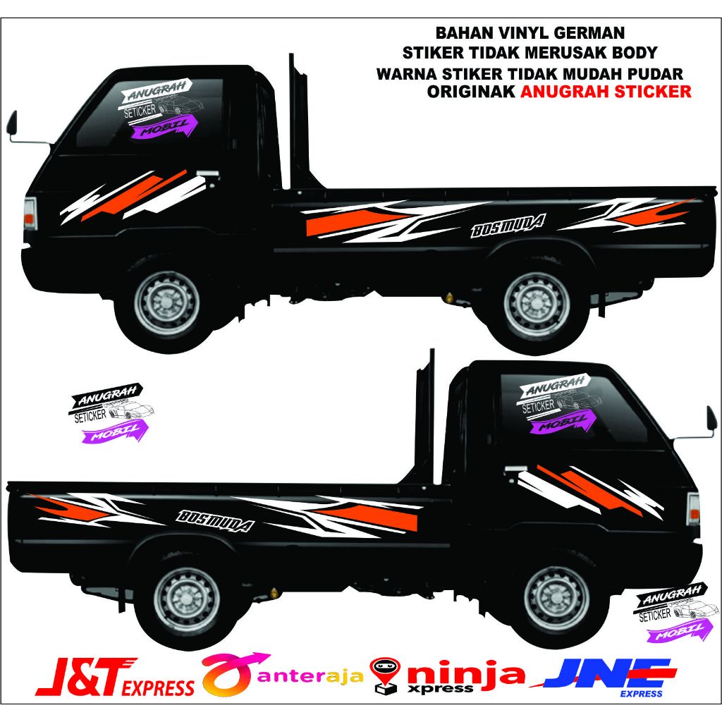 stiker cutting mobil l300 cutting stiker mobil pick up l300 terbaru keren