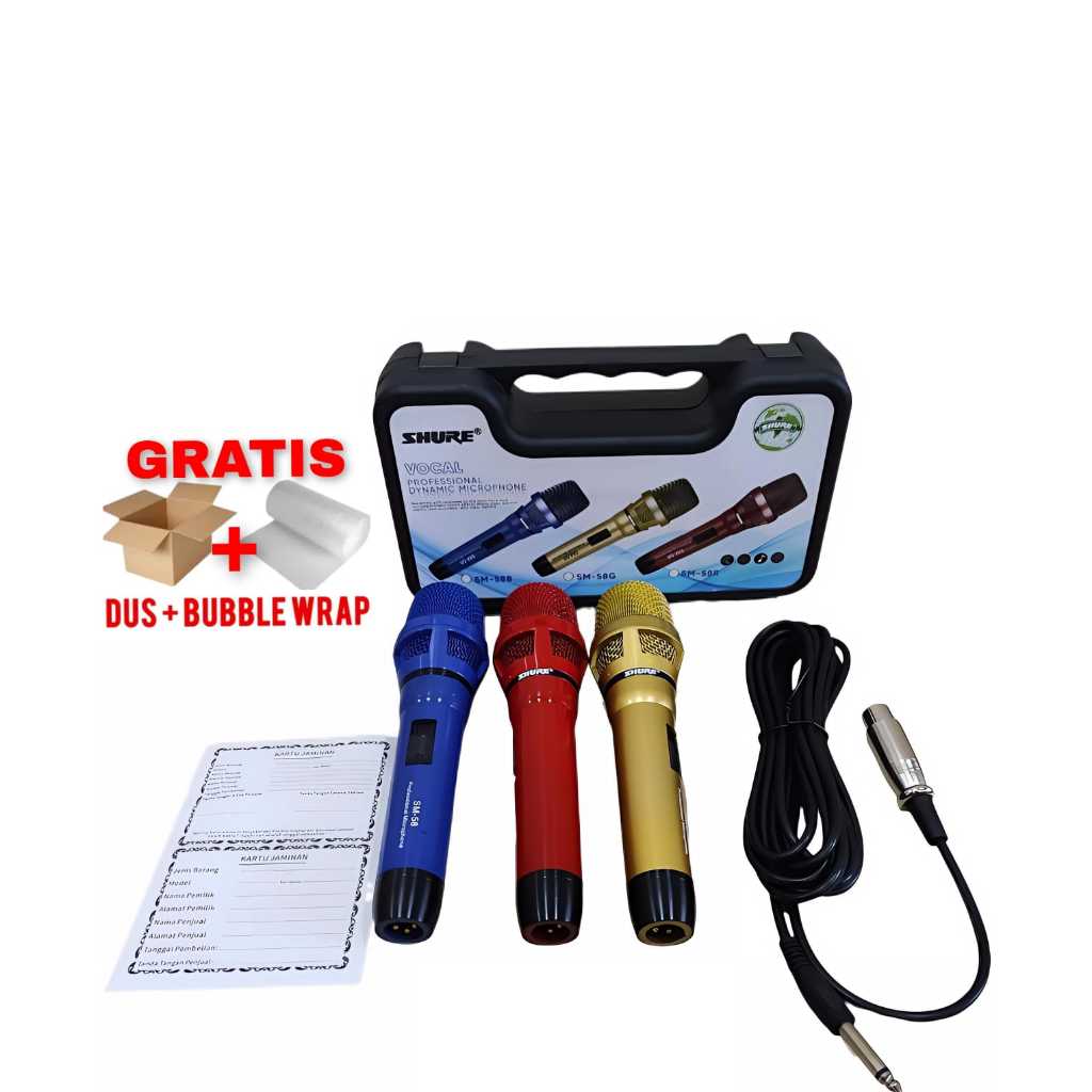 MIC KABEL SM58 ,MICROPHONE KABEL SM58 MIC SHURE