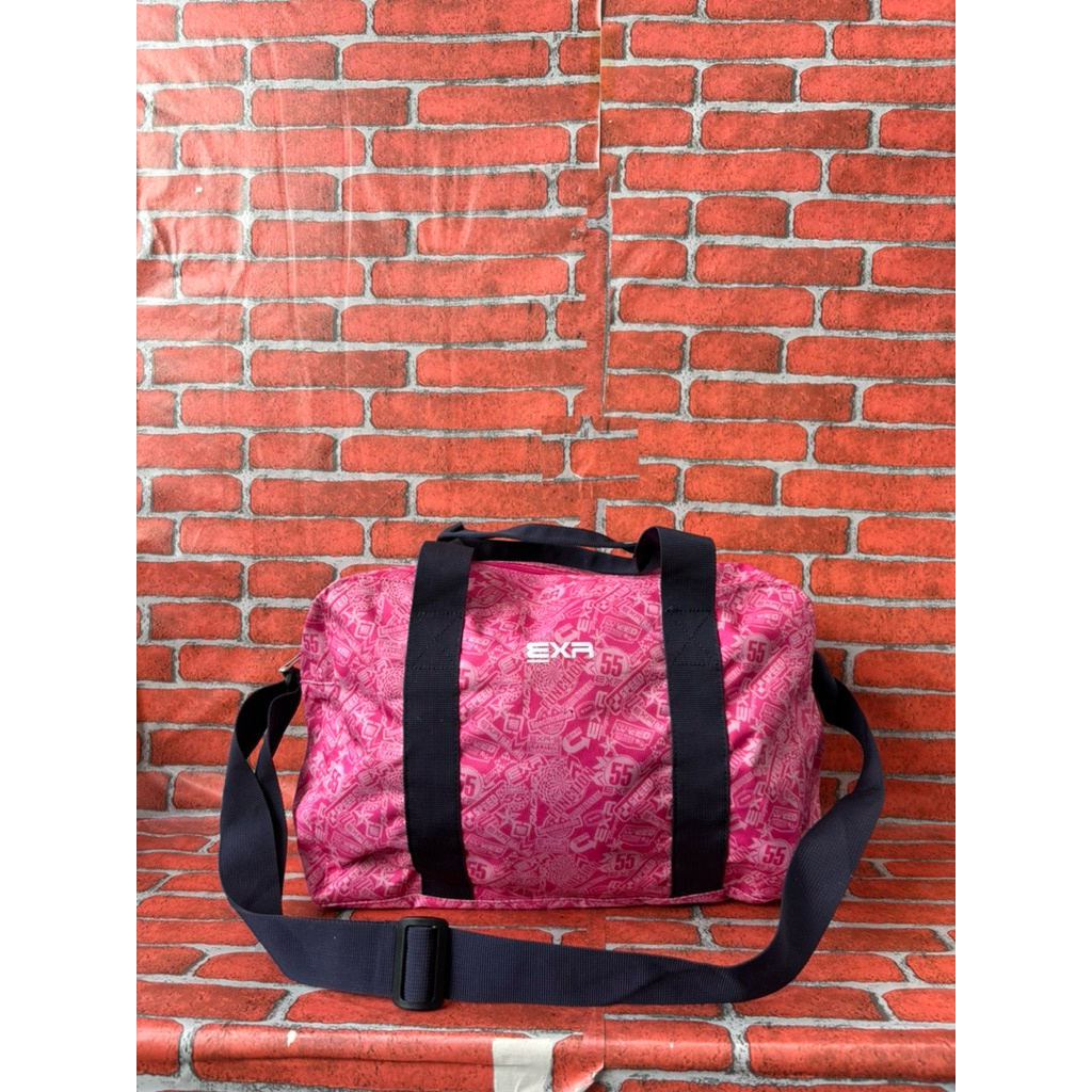 TAS SELEMPANG TRAVEL BAG EXR PRIA WANITA SECOND BRANDED PINK / TAS SELEMPANG SPORTS EXR PRIA WANITA