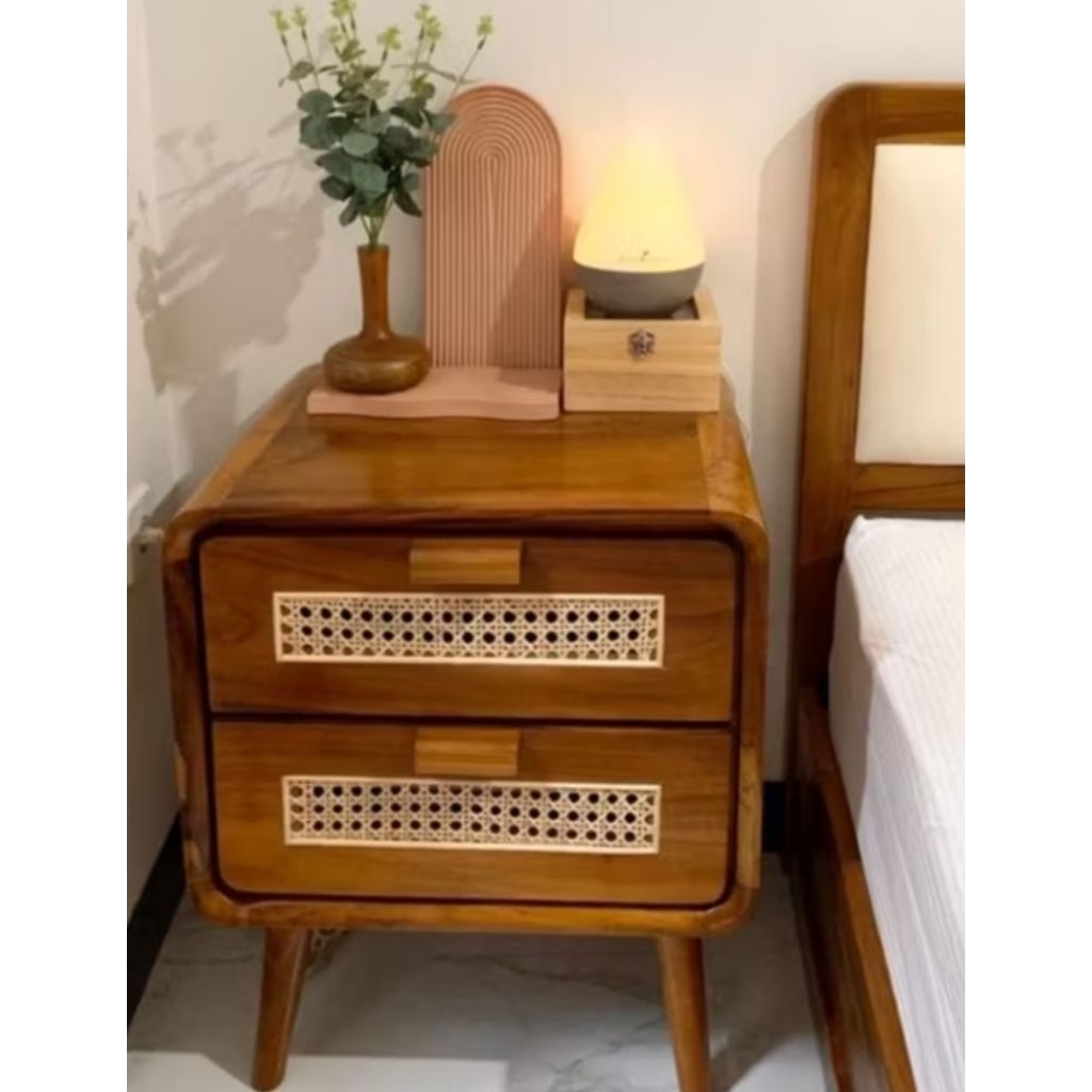 Nakas rotan 2Laci termurah