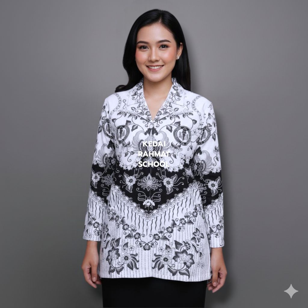 Baju Kemeja Seragam Batik PGRI Wanita Cewek ASN PNS DINAS GURU Lapis Furing