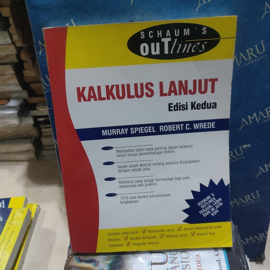 ORIGINAL BUKU  KALKULUS LANJUT EDISI KEDUA MURRAY SCHAUM OUTLINES