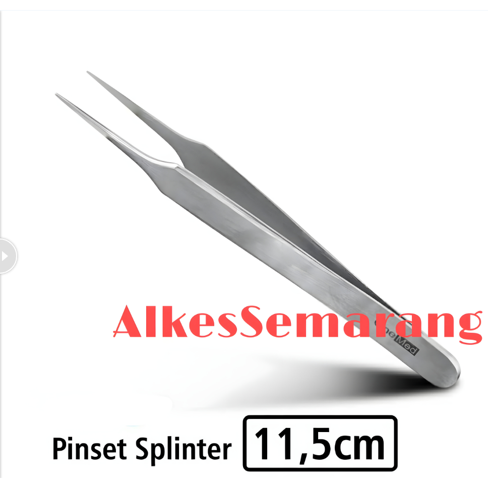 Pinset Splinter 11,5 cm Ujung Runcing Alat Medis Penjepit Jaringan Tajam