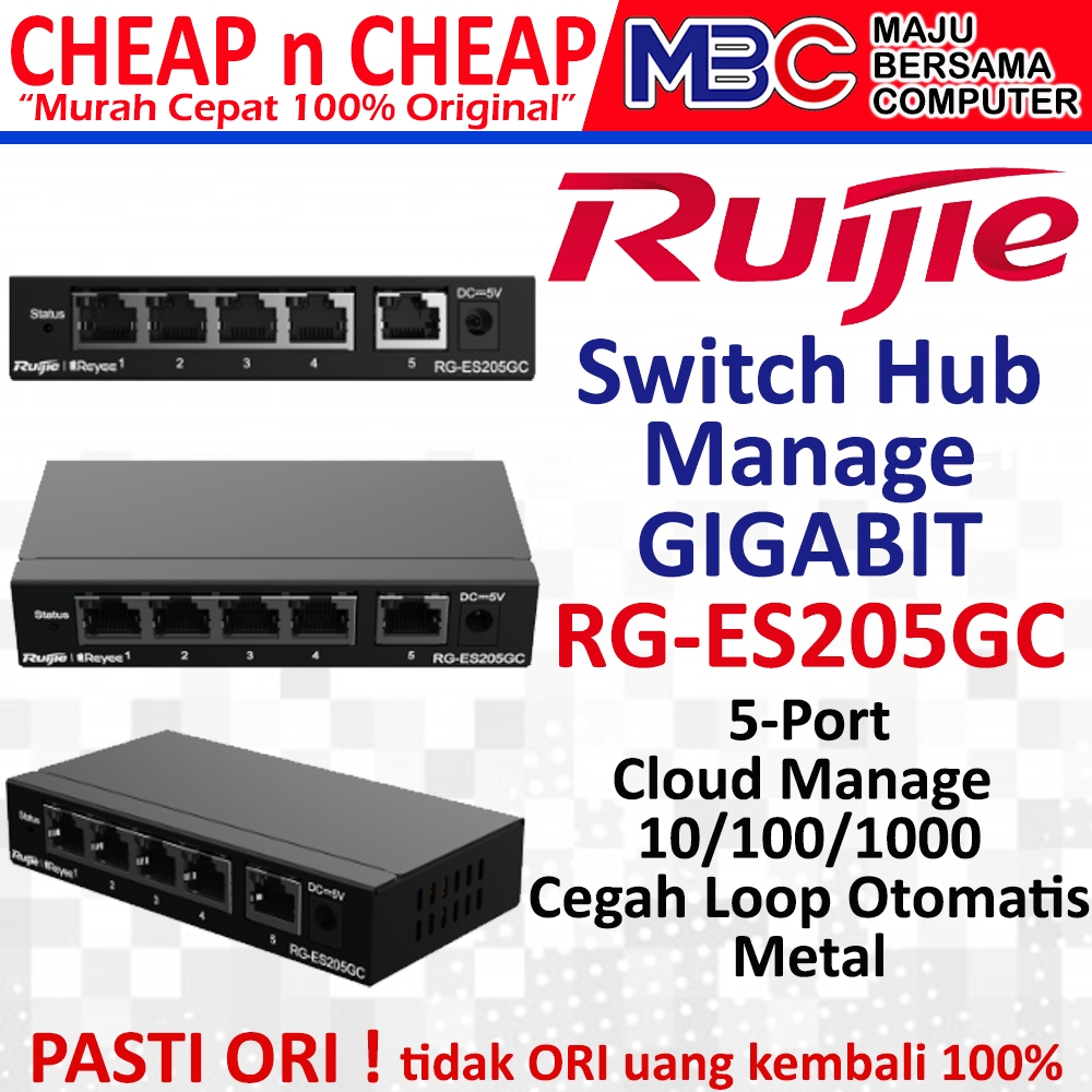 Ruijie Reyee RG-ES205GC 5 Port Gigabit managed Switch Hub