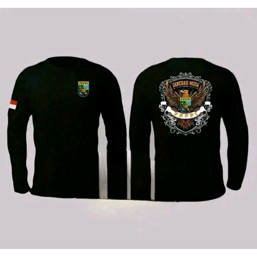 KAOS LENGAN PANJANG PRIA GENERASI MUDA FKPPI-DTF DEPAN BELAKANG/KAOS KATA KATA/T-SHIRT BAJU HARIAN/K