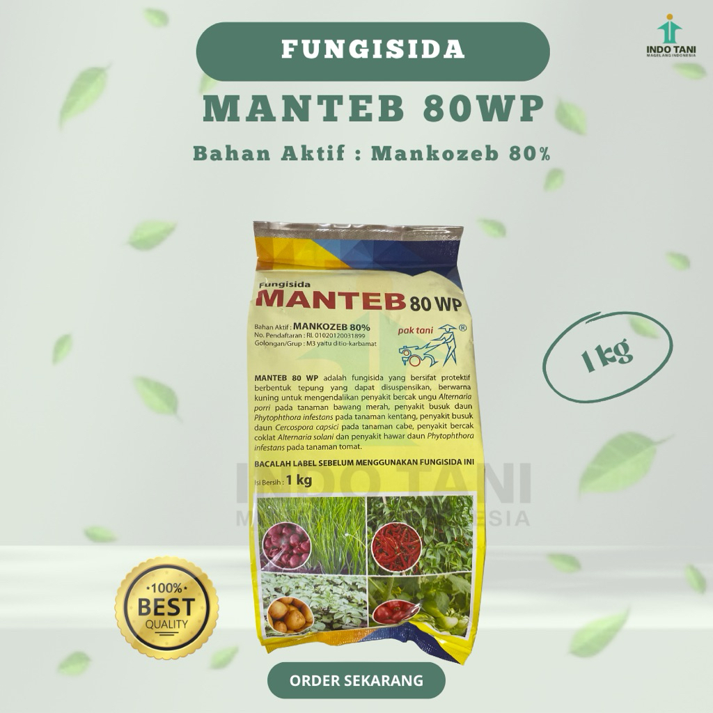 FUNGISIDA MANTEB BAHAN AKTIF MANKOZEB 80% 1kg