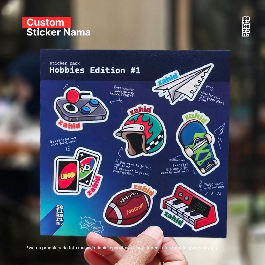 

CUSTOM Sticker Nama Tematik (Hobby Edition #1) Karakter Lucu (Stiker Nama Custom) - setikerin