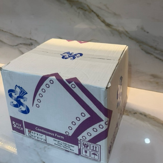 

Continuous Form K5 SS Full Isi 2.500 lembar Kertas Komputer Isi Full K5 SS 9.5” x 11” 5 Ply