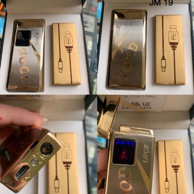 Korek Api Las Model Sensor Touch USb Good JM-19 - BURUNG GOLD