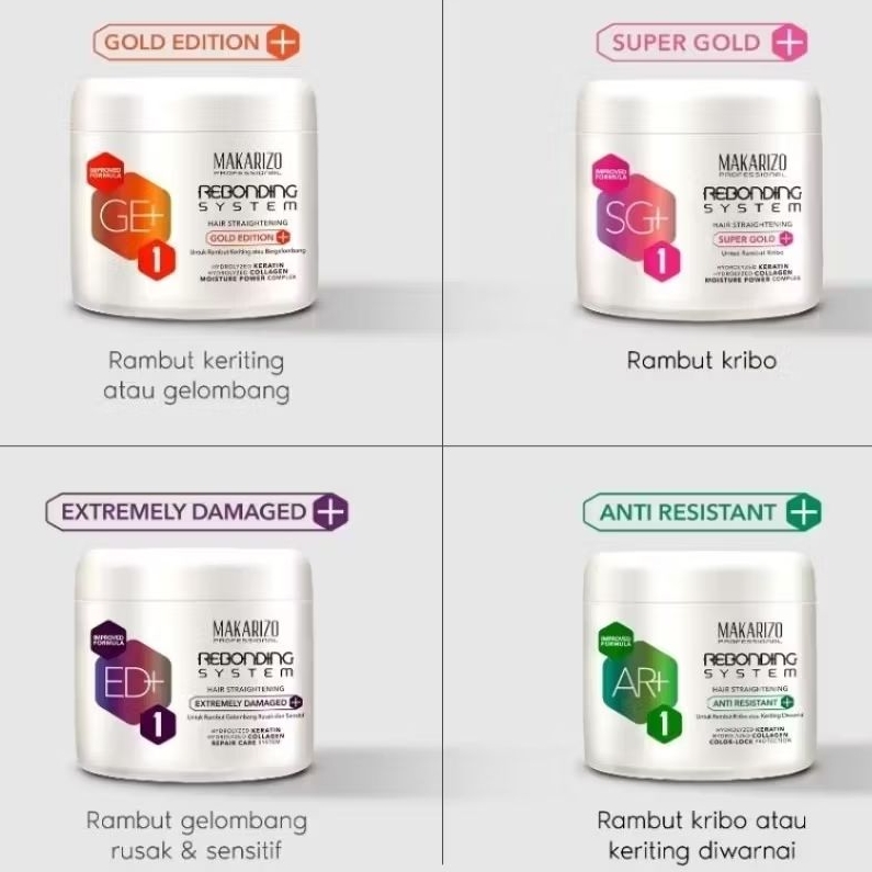 MAKARIZO Smoothing Rebonding System / Smoothing Pelurus Rambut 500gr
