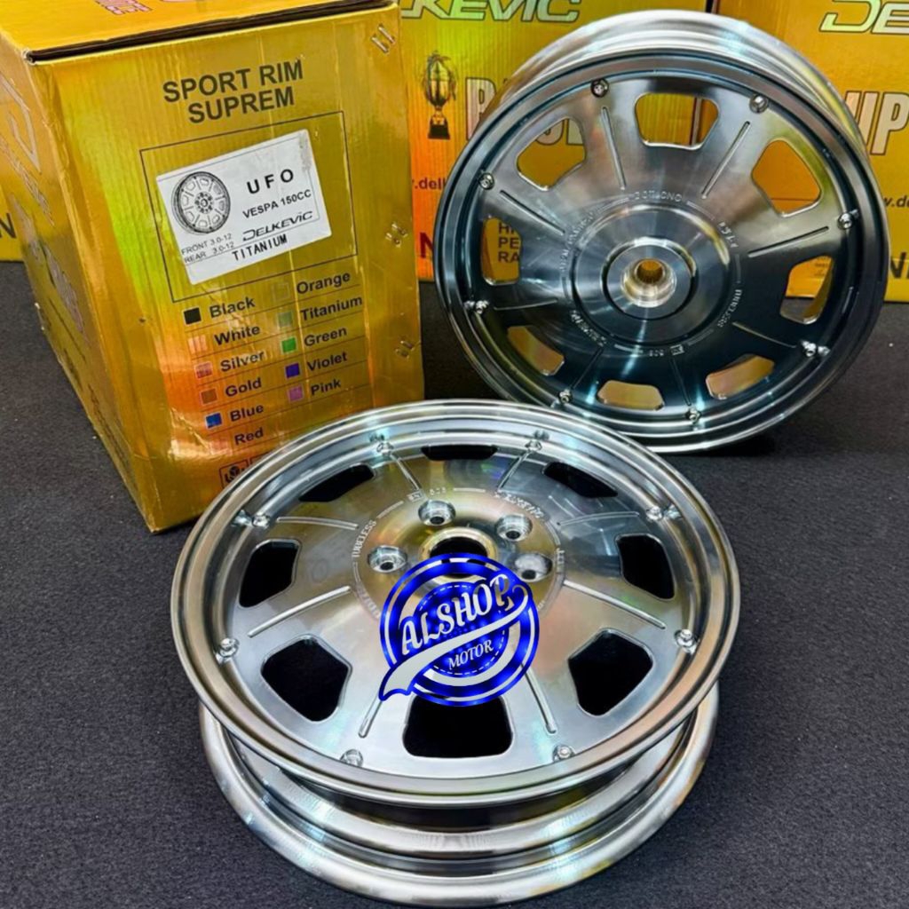 Velg Delkevic Vespa 150 cc vespa 300 cc ring 12 300/300 model ufo