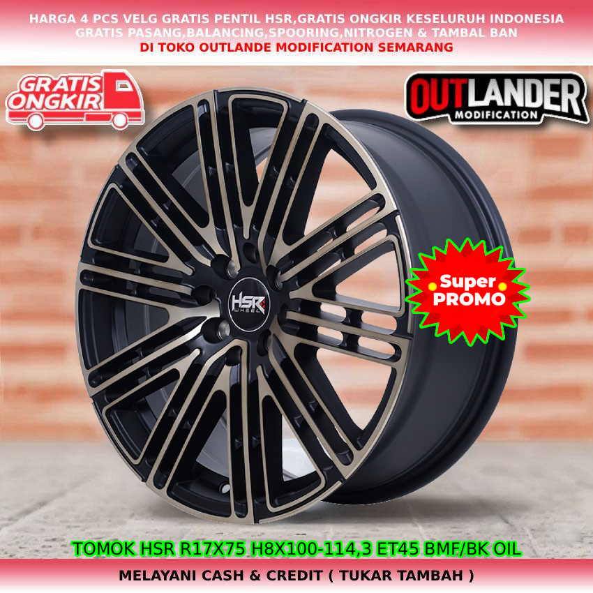 Velg ring17 velg mobil Xenia| Panther| Livina| Avanza| Kijang LGX| Veloz| dll hsr tomok R17