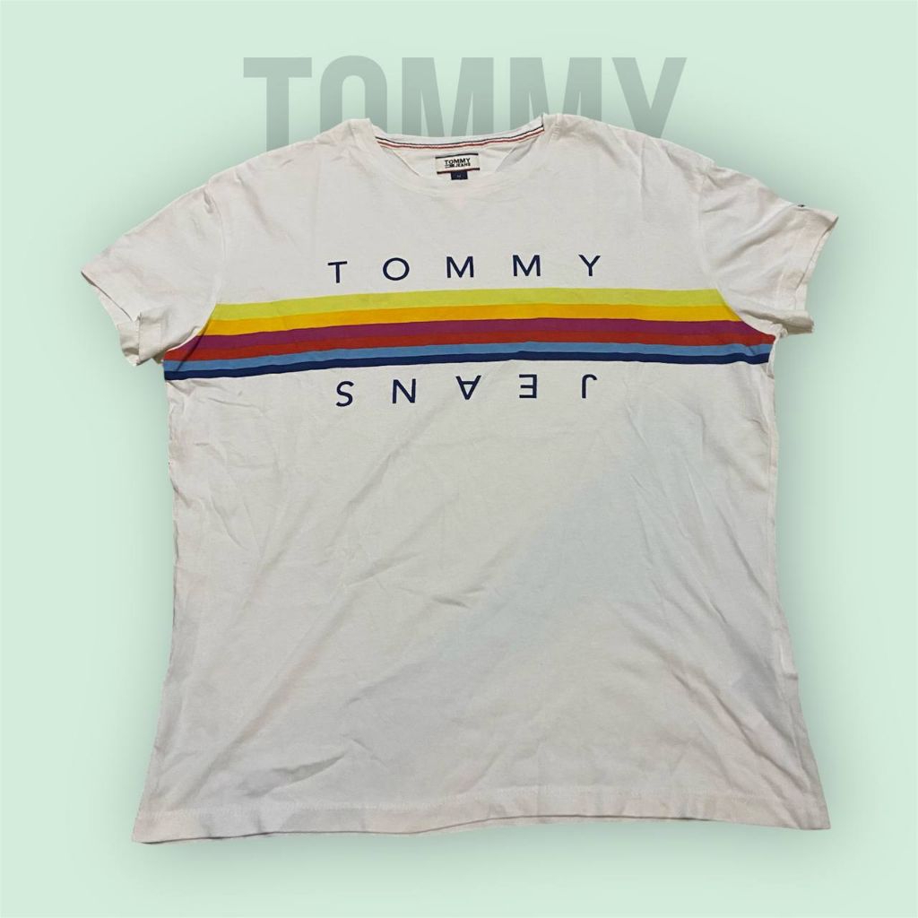 preloved kaos t-shirt tomhill putih size L