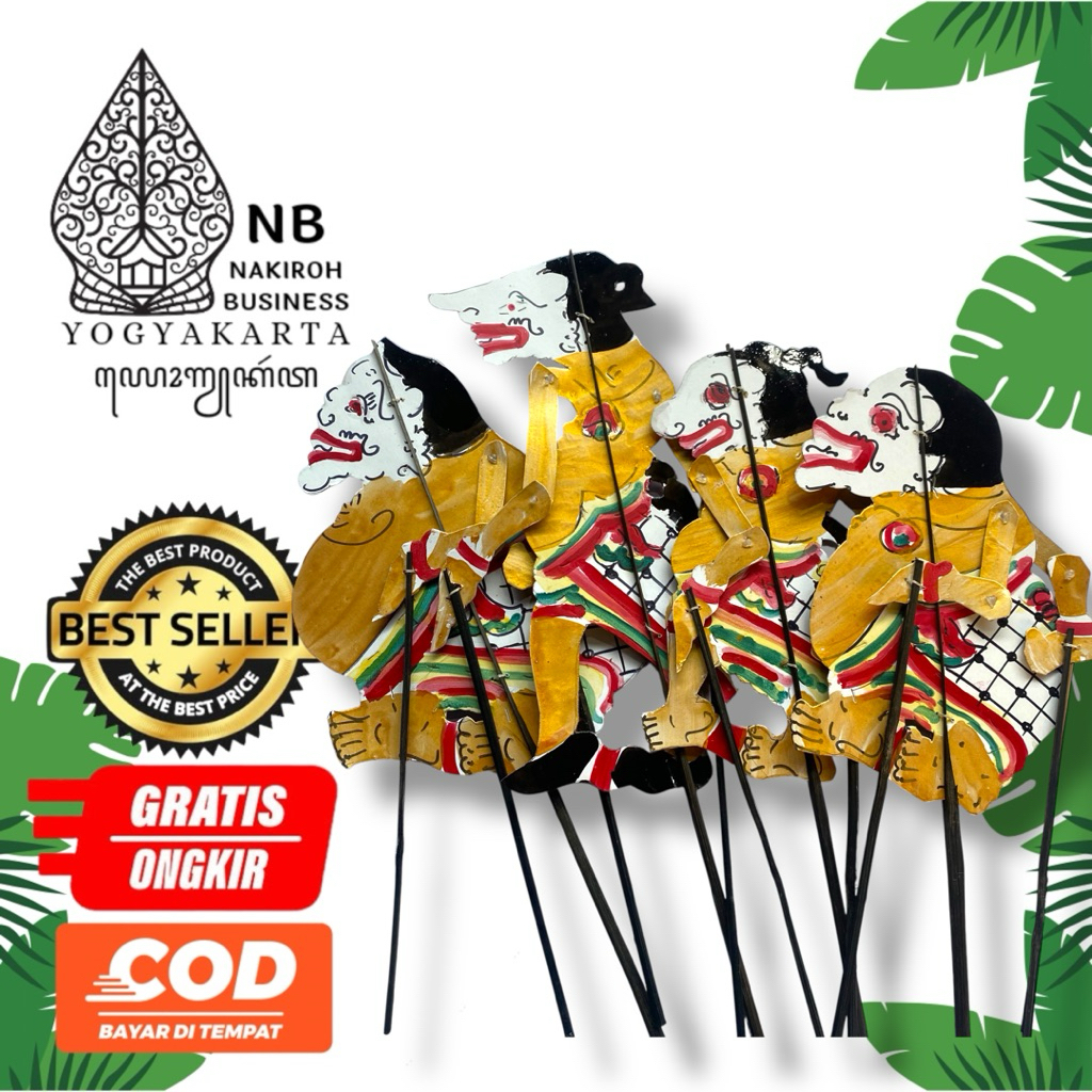 NAKIROHBUSINESS Wayang Semar Petruk Bagong Gareng PUNOKAWAN/PUNAKAWAN Bahan Kertas Duplex Tebal -+30