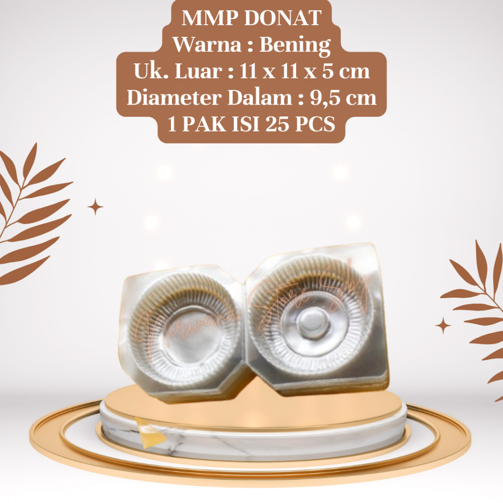 (25 Pcs) MMP DONAT | Mika Donat Isi 1 / Mika Kue / Wadah Donat