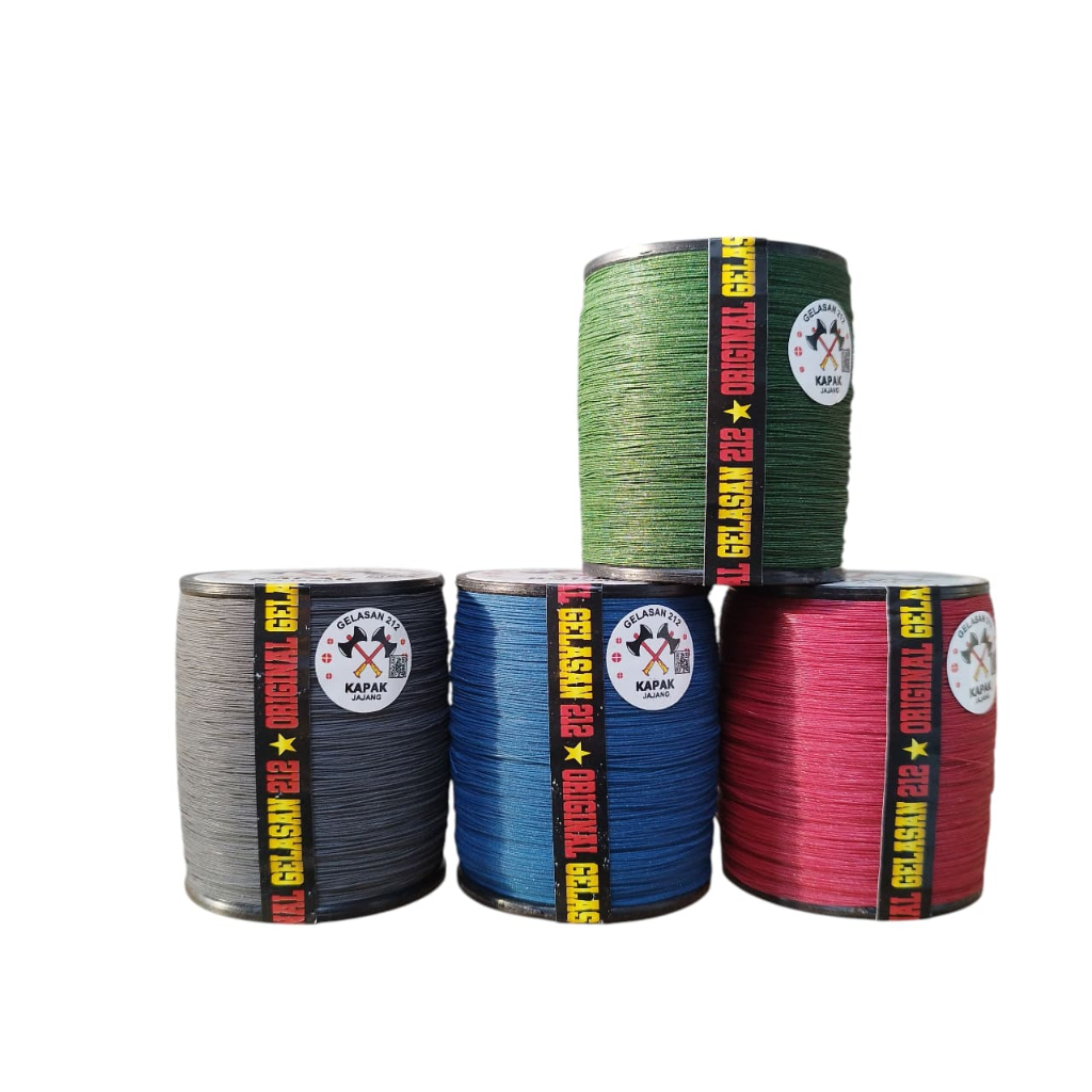 Gelasan KAPAK JAJANG Benang Layangan KAPAK DUA 1500Yard Super Tajam FULLTREATMENT Molor Size 025