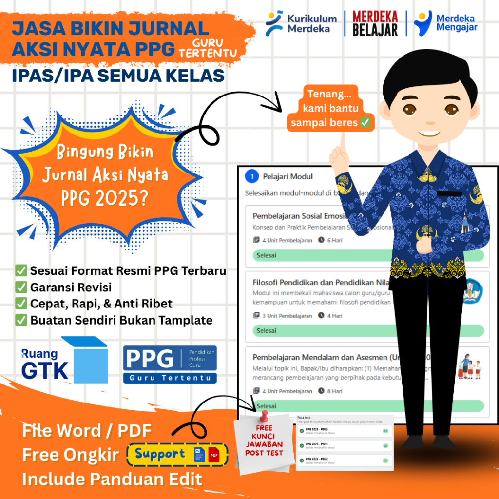 AKSI NYATA PPG IPAS - JURNAL IPA PPG SEMUA KELAS SD/SMP/SMA