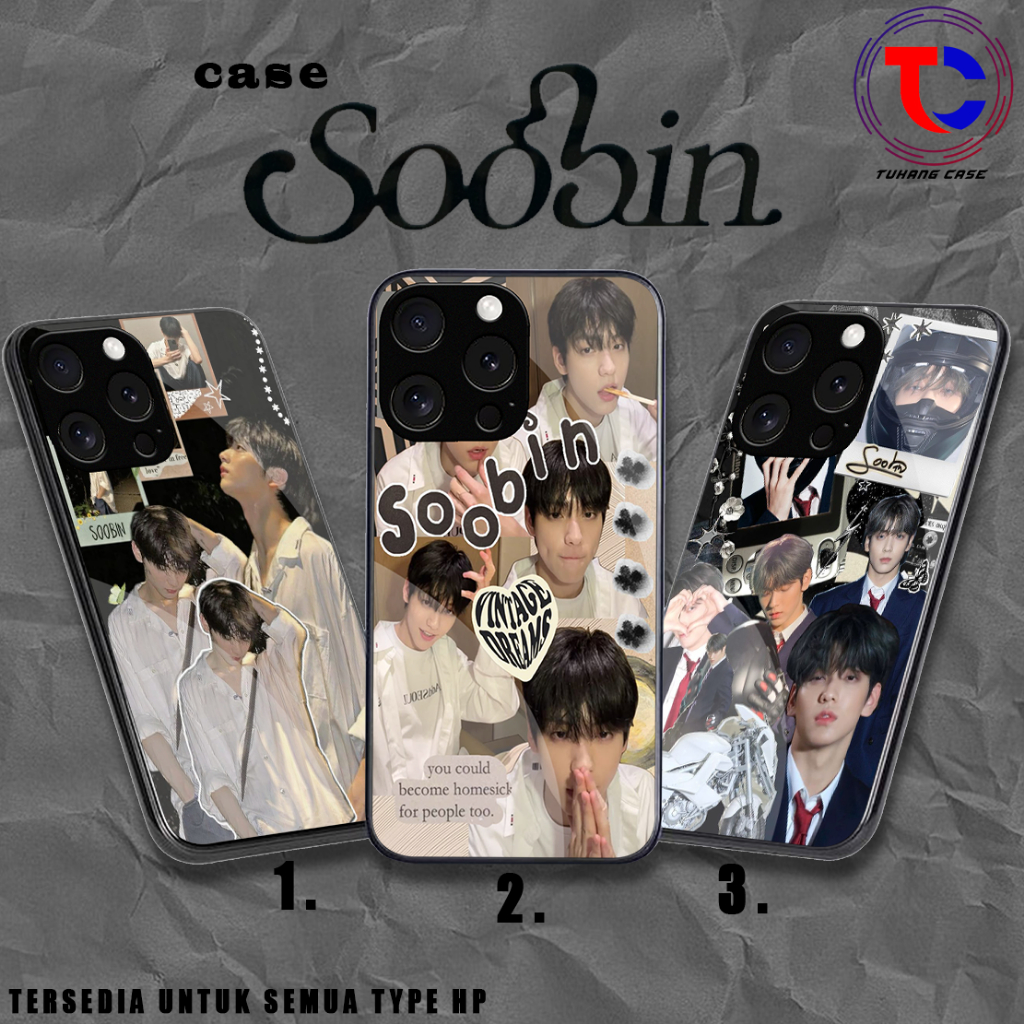 Softcase Glass Soobin TXT - Softcase Glossy - Softcase Kaca  Iphone samsung xiaomi redmi oppo itel v
