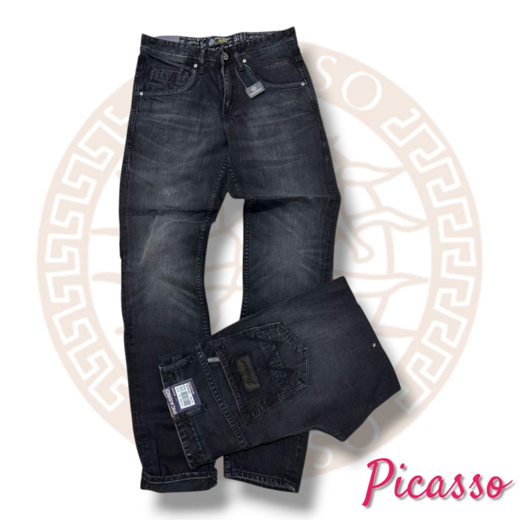 CELANA PANJANG PICASSO ORIGINAL DENIM BLACKWASH | CELANA PICASSO 100% ORIGINAL PRODUK | CELANA PANJA
