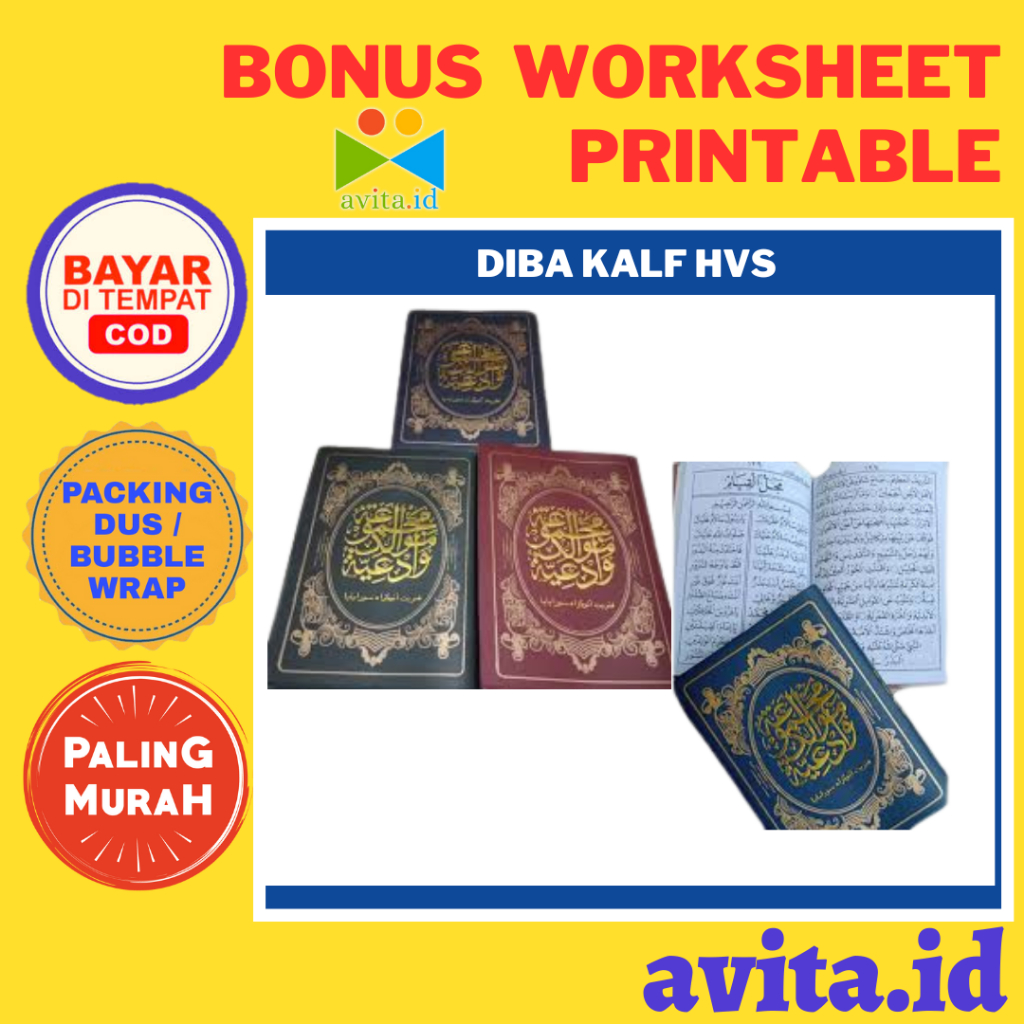 Avita.id Buku Maulid Diba' Kalf HVS BESAR/KECIL