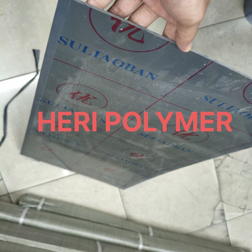 Plat PVC Grey / Abu 3mm x 30cm x 25cm ( Plat PVC Grey Potongan )