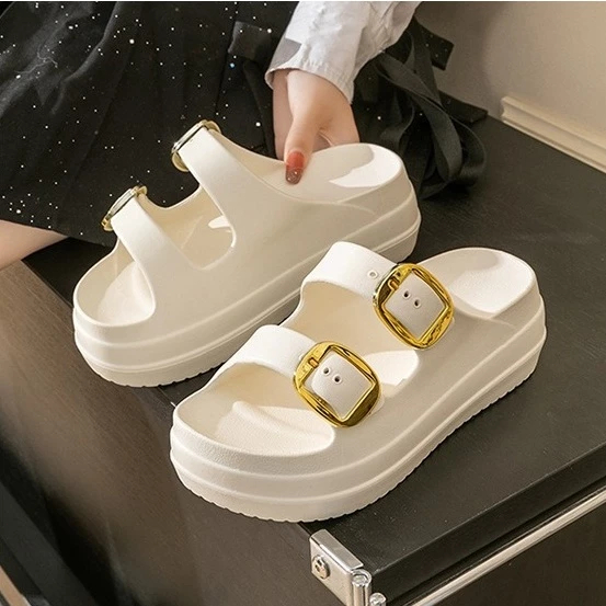 (Surabaya)Sandal Wanita Kekinian Sandal Jelly Wanita Tinggi Wedges Sandal Fuji Wanita Korea