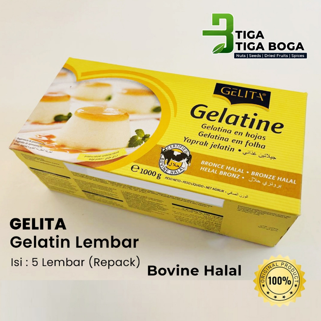 Gelatin Gelita Sheet 5 Lembar / Gelatine Gelita Sheets