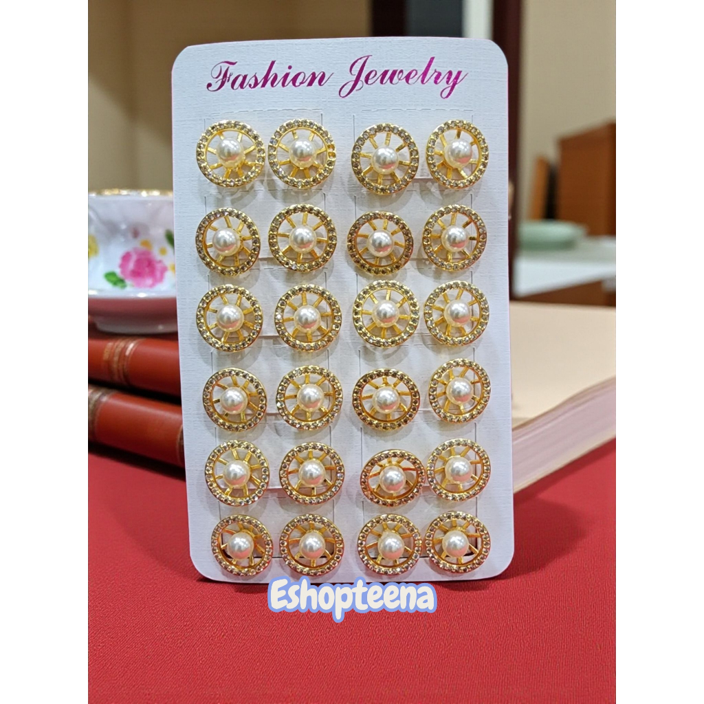 A06 Anting Tusuk Terbaru Fashion Dubai XUPING Lapis Emas 24K_anting emas kecil tusuk_anting telinga_