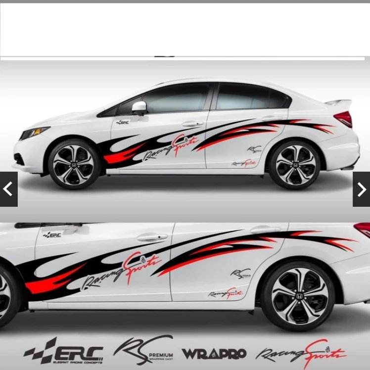 Stiker Striping Tribal Racing Sport Stiker Mobil Sedan Vios Honda City Civic Corolla
