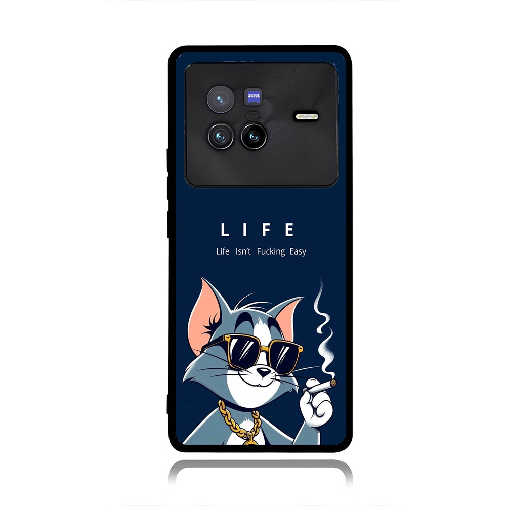 Phone Case VIVO X90 X90s X80 X70 X60 X50 Pro Pro+ Lite TPU Rubber Softcase TOM Thomas Life Easy