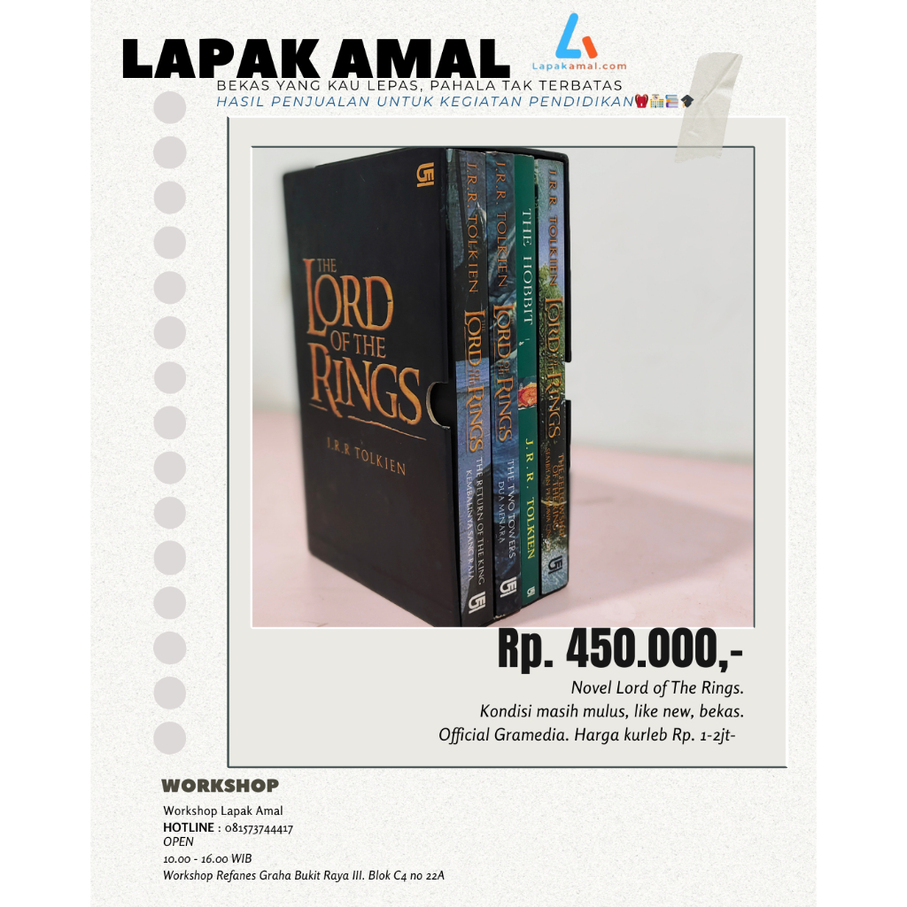 PRELOVED NOVEL LORD OF THE RINGS SET