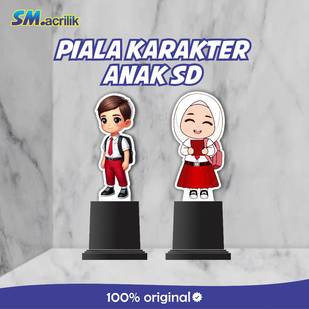 PIALA AKRILIK ANAK SD Model 1 | Piala Akrilik Kelulusan Sekolah