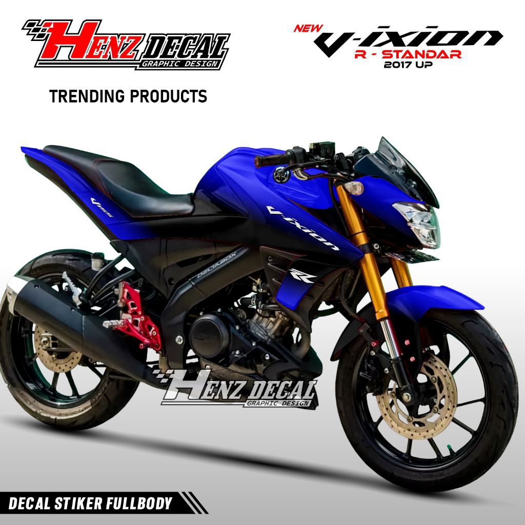 Decal Terbaru New Vixion R 2017 // Stiker Decal Yamaha Vixion R Fullbody // Variasi Motif 2 Warna Ke
