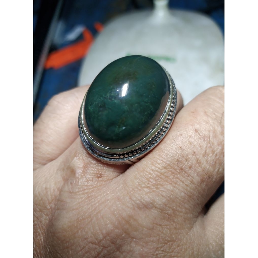 Batu Garut Lumut Hijau Unik Natural kode 51/1104