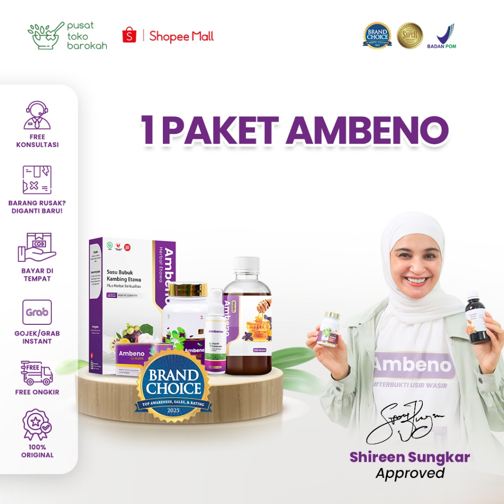 Ambeno - Kapsul Ambeno 1 Botol | Bantu Atasi Ambeien Kapsul Herbal Obat Wasir dan Ambeien