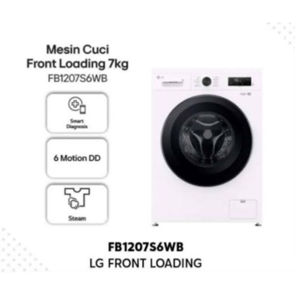 LG FRONT LOADING FB1207S6WB Inverter Direct Drive 7 Kg