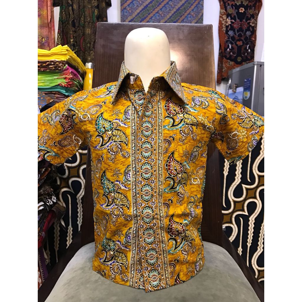 Toko bakul batik,kemeja batik anak lengan pendek.