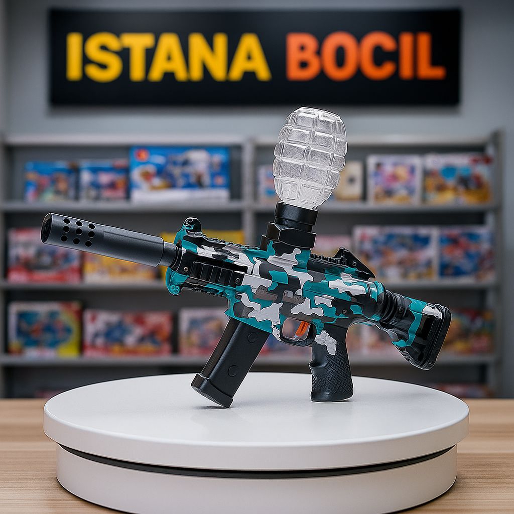 Mainan Anak Pistol Air Elektrik BTC-3040 UMP45 Water Gun Bubble Otomatis Tembakan Outdoor Seru