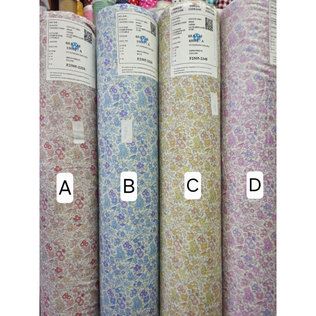 KAIN BAHAN KATUN JEPANG TOKAI SENKO ORIGINAL PREMIUM HARGA PER SETENGAH MTR