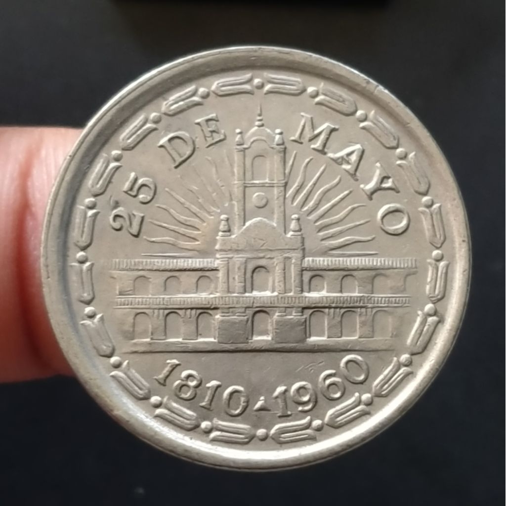 Koin Kuno Argentina 1 Peso 1960 may Revolution