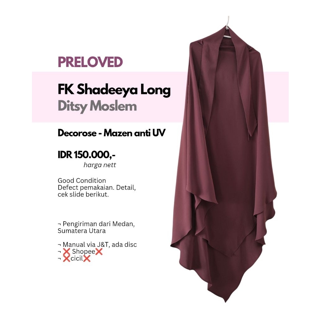 (PRELOVED) FK Shadeeya Long Decorose Mazen by Ditsy