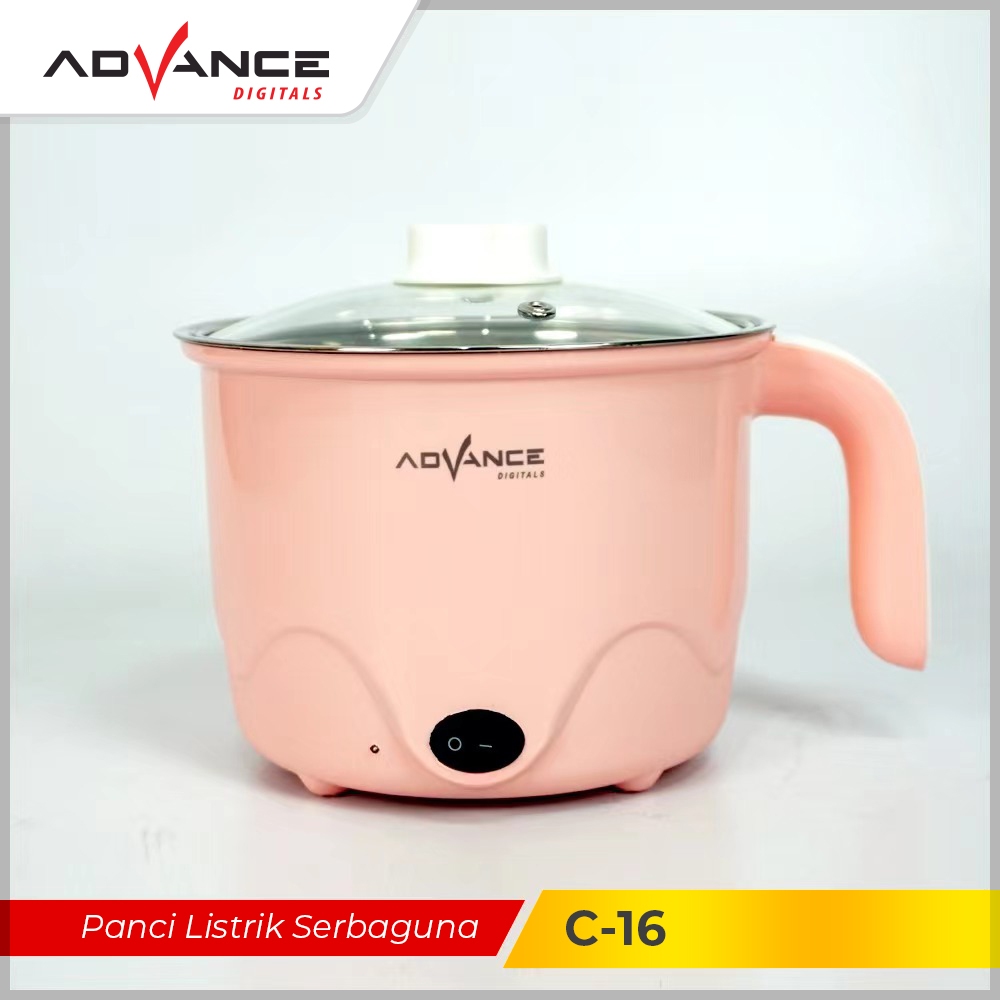 Advance C-16 Panci Listrik Serbaguna 1.5 Liter 450W Stainless Steel Cooking Pot