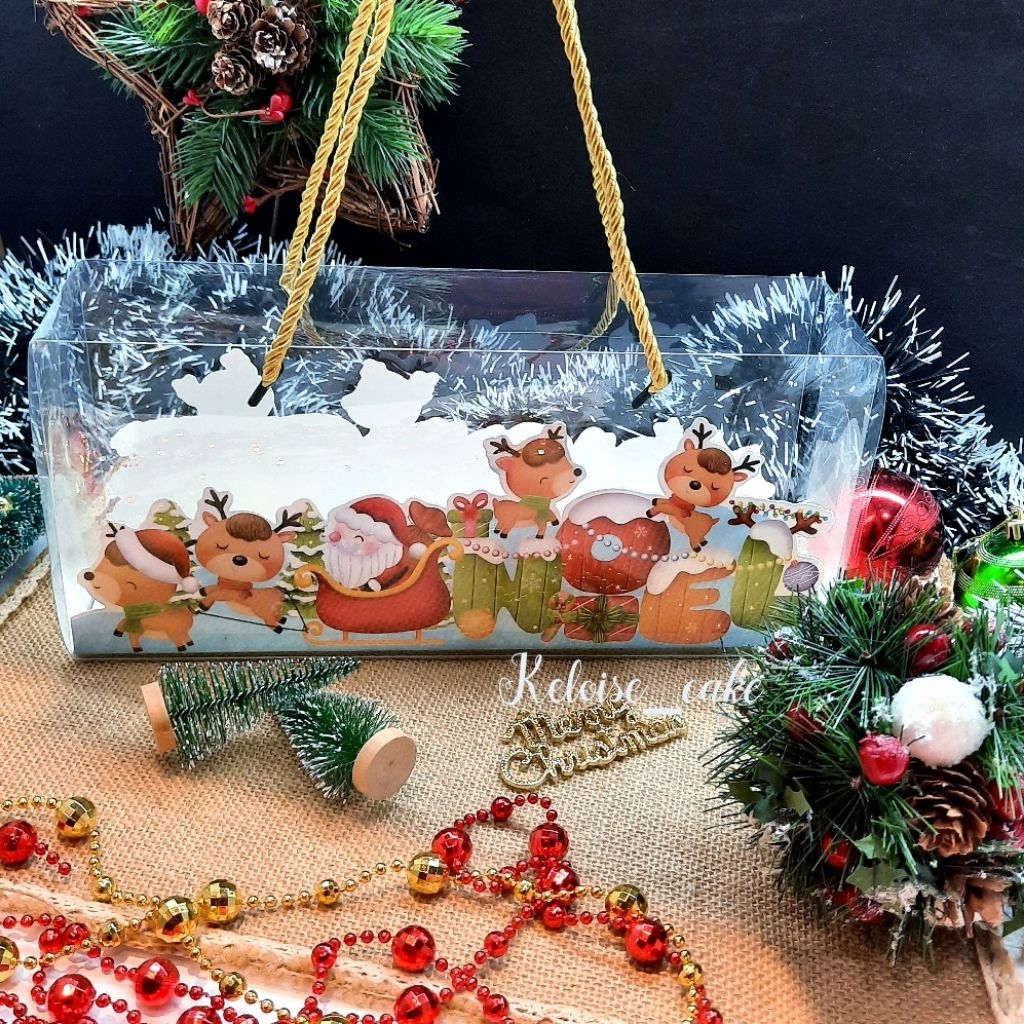 (isi 5 box/@ 11.000)BOX/DUS KUE CHRISTMAS/NATAL ISI 2  TOPLES 500  gram