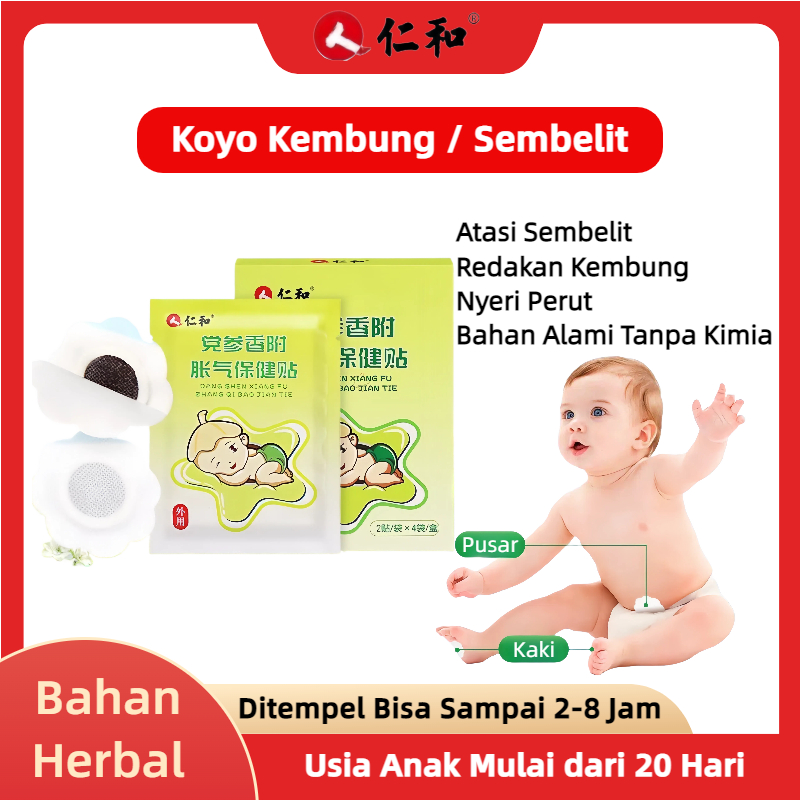 Koyo Herbal Anak Perut Kembung & Sembelit – Plester Tradisional Aman untuk Bayi & Balita
