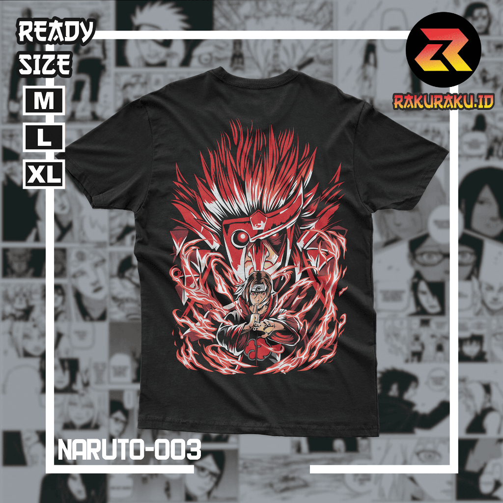 Kaos Anime Naruto | T-Shirt Itachi Uchiha Susanoo