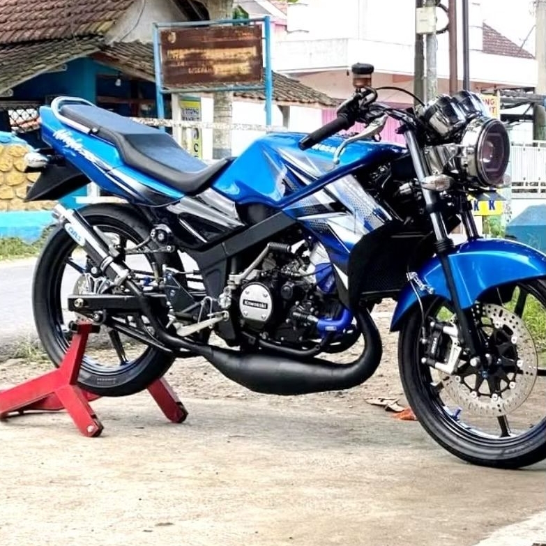 STIKER STRIPING ORI KAWASAKI NINJA SS BIRU 2013 STIKER NINJA SS 2013 BIRU SETIKER NINJA ORI COD