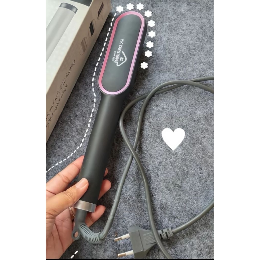 Catok Sisir Pelurus Rambut YK Design Mocoo (Jaminan Nyala Panas)